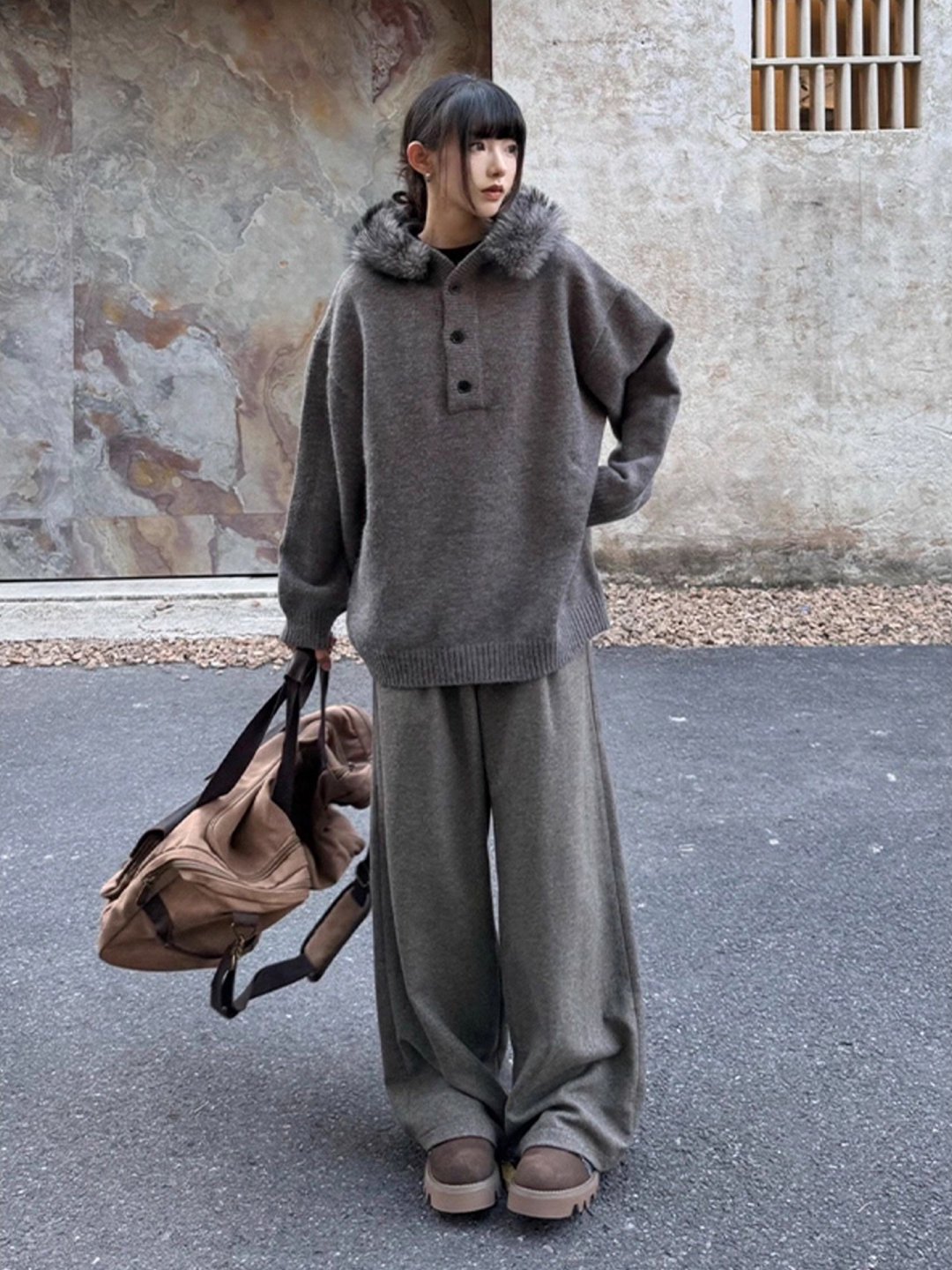 جاكيتات رجالية بنية بياقة فرو، - مراجعة Varsity Jacket Wool وسعره